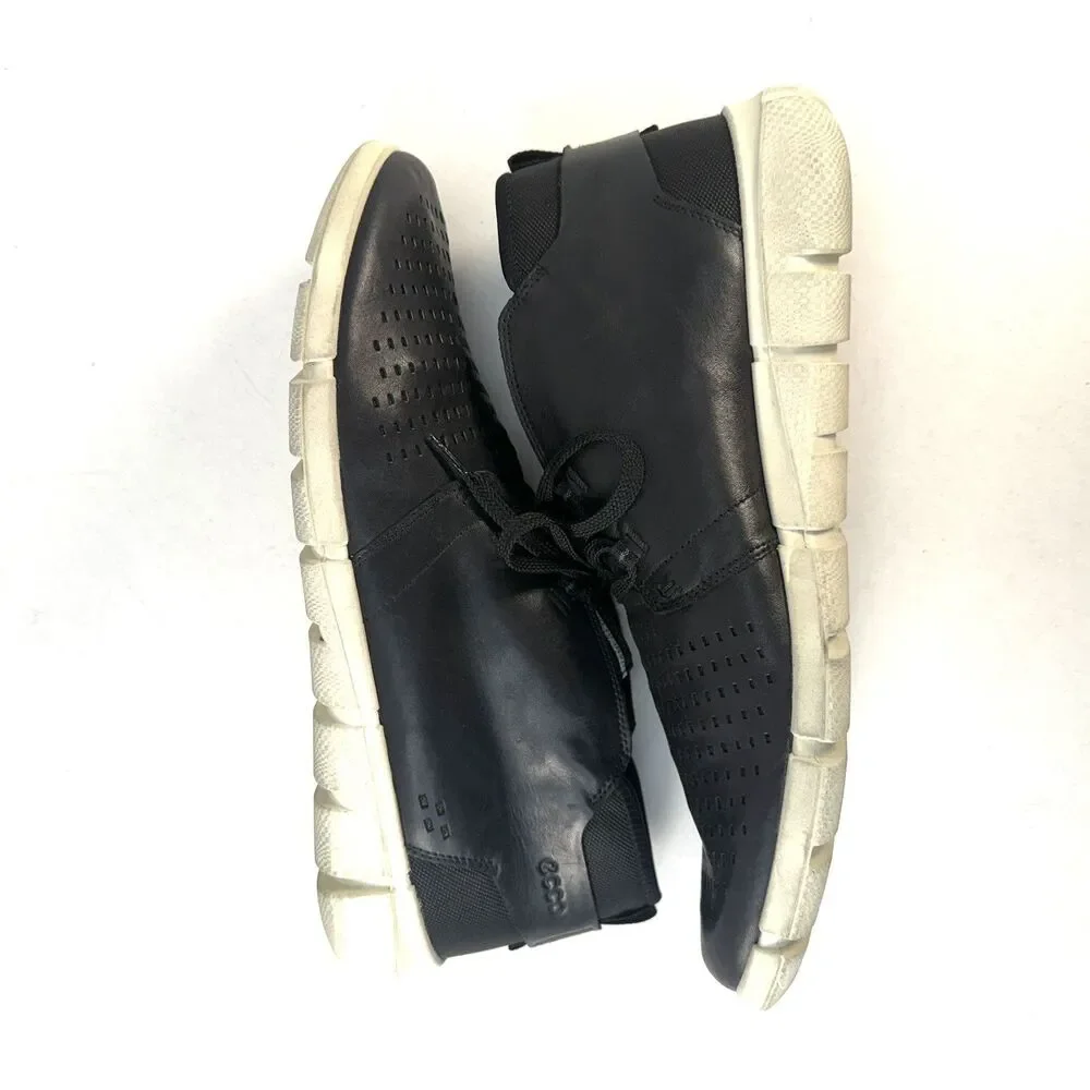 Ecco Intrinsic 1 Trainers Shoes Chukka Boots Black Lace Up Mens Size 47 US 14